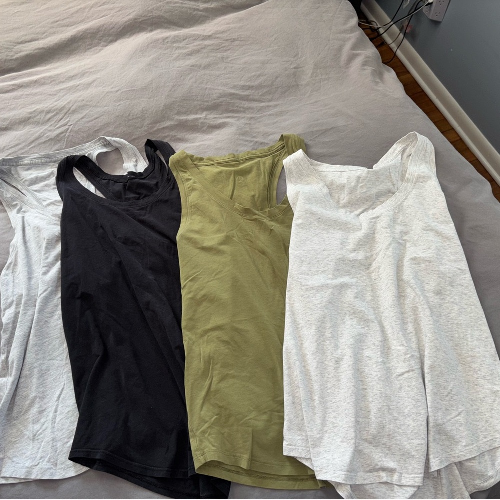lululemon athletica Tank Tops - Black, Olive, Light Gray
